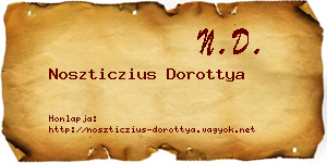 Noszticzius Dorottya névjegykártya