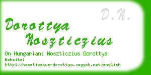 dorottya noszticzius business card